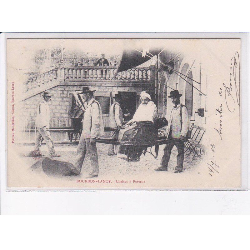 BOURBON-LANCY: chaises à porteur - très bon état