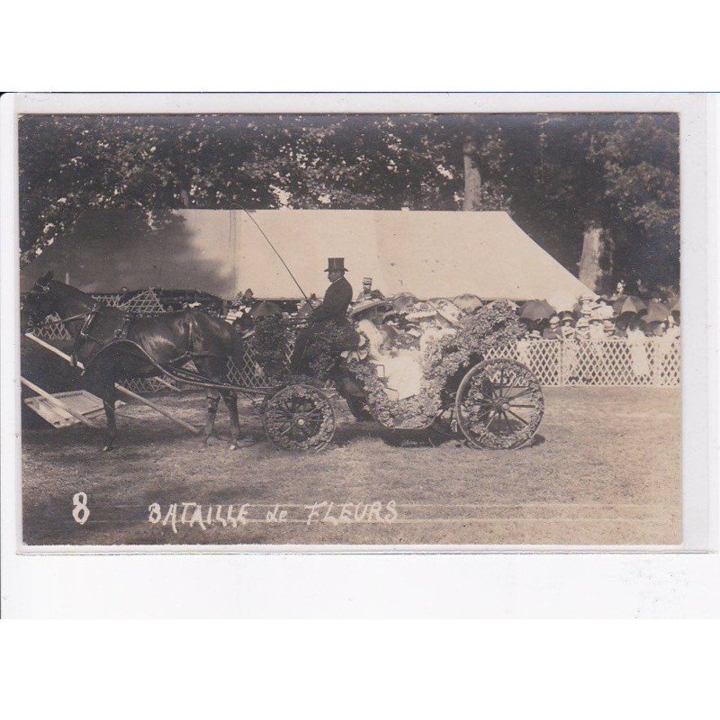 CHALON-sur-SAONE: bataille de fleurs 1912, char fleuri - très bon état