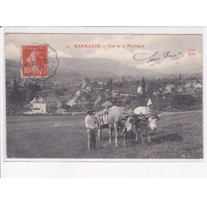 MARMAGNE: vue de la montagne - très bon état