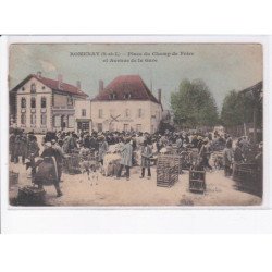 ROMENAY: place du champ de foire et avenue de la gare - état