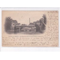 TOULON-sur-ARROUX: pont emporté par les eaux lors de l'orage du 6 juillet 1900 - très bon état