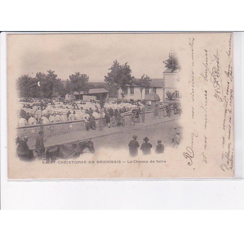 SAINT-CHRISTOPHE-en-BRIONNAIS: le champ de foire - très bon état