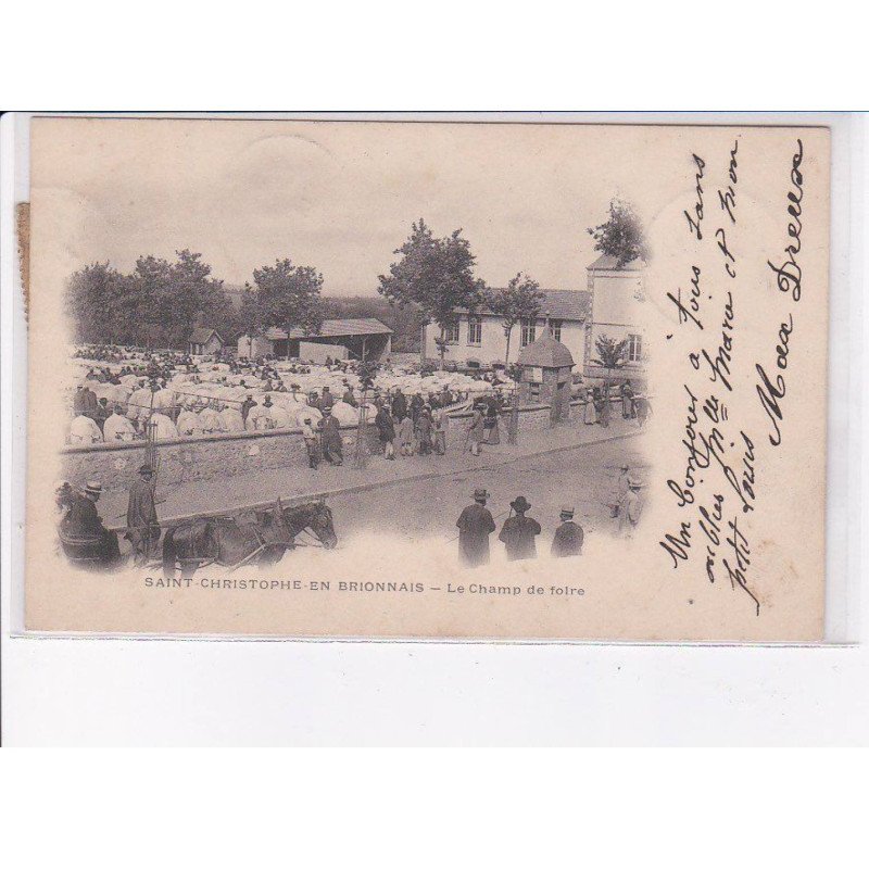 SAINT-CHRISTOPHE-en-BRIONNAIS: le champ de foire - très bon état