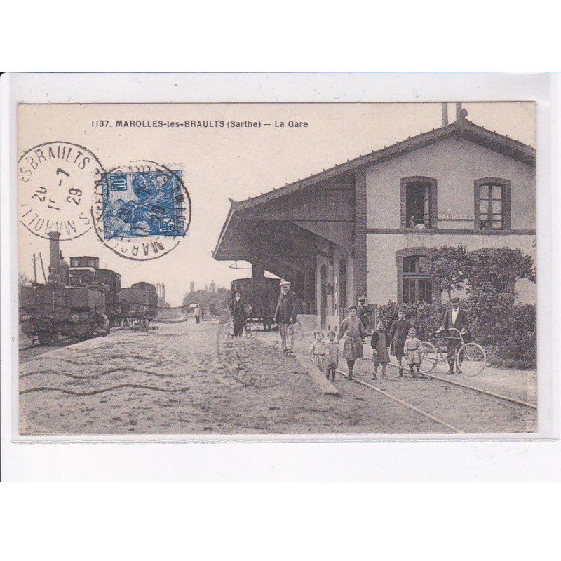 MAROLLES-les-BRAULTS: la gare - très bon état