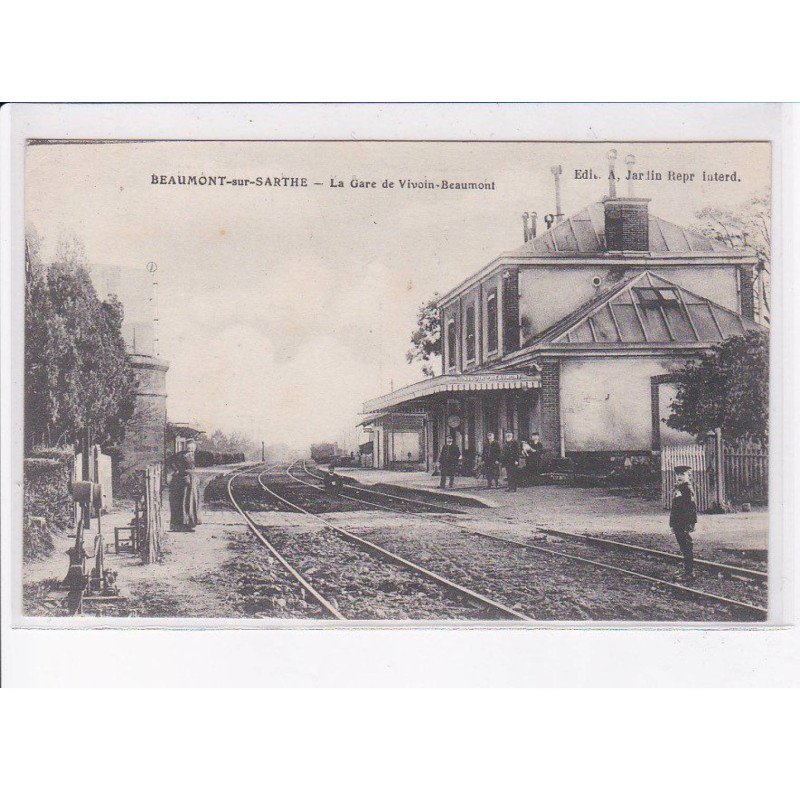 BEAUMONT-sur-SARTHE: la gare de vivoin-beaumont - très bon état