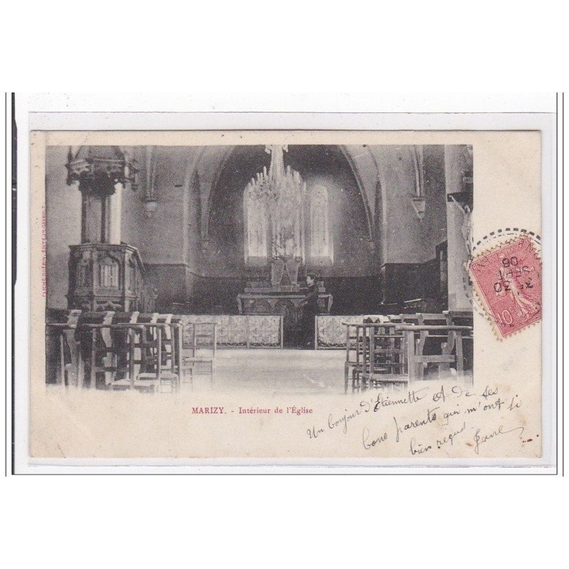 MARIZY : intérieur de l'eglise - tres bon etat MARIZY : intérieur de l'eglise - tres bon etat