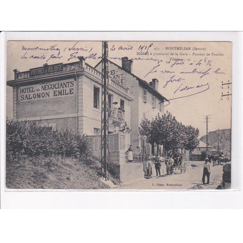 MONTMELIAN: hôtel à proximité de la gare, pension de famille - très bon état