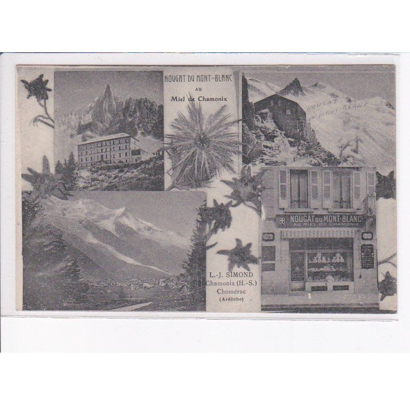 CHAMONIX: nougat du mont-blanc au miel de chamonix, chomérac - très bon état