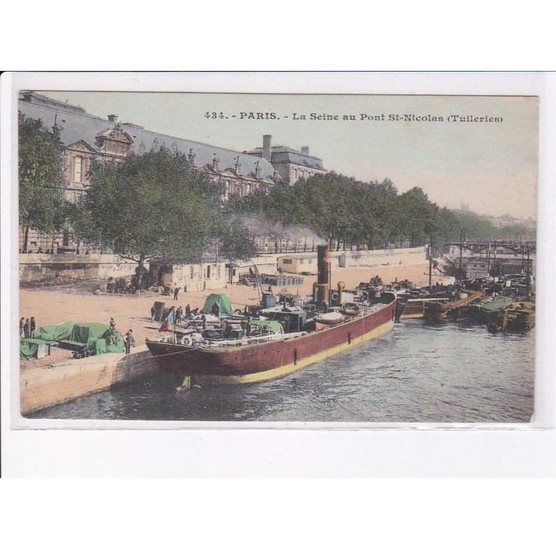 PARIS: 75001, la seine au pont saint-nicolas (tuileries) - très bon état