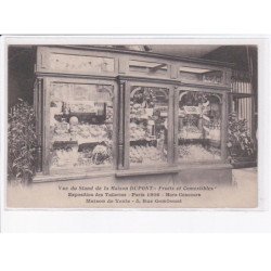 PARIS: 75001, vue du stand de la maison dupont, fruits et comestibles exposition des tuileries - très bon état