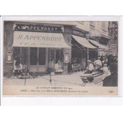 PARIS: 75002: le conflit européen en 1914, mise à sac de la maison appenrodt - très bon état