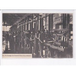 PARIS: 75001, polissage du granit vue d'un atelier - très bon état