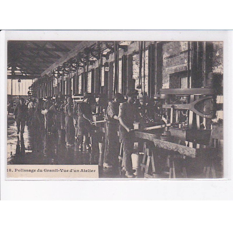 PARIS: 75001, polissage du granit vue d'un atelier - très bon état