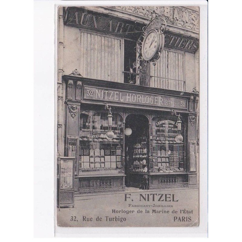 PARIS: 75003, F. Nitzel, fabricant joallier horloger de la marine de l'est - très bon état