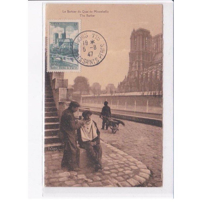 PARIS: 75005: le barbier du quai de montebello, carte maximum - très bon état