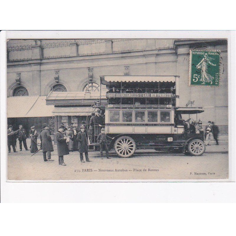 PARIS: 75006: nouveaux autobus, place de rennes - état