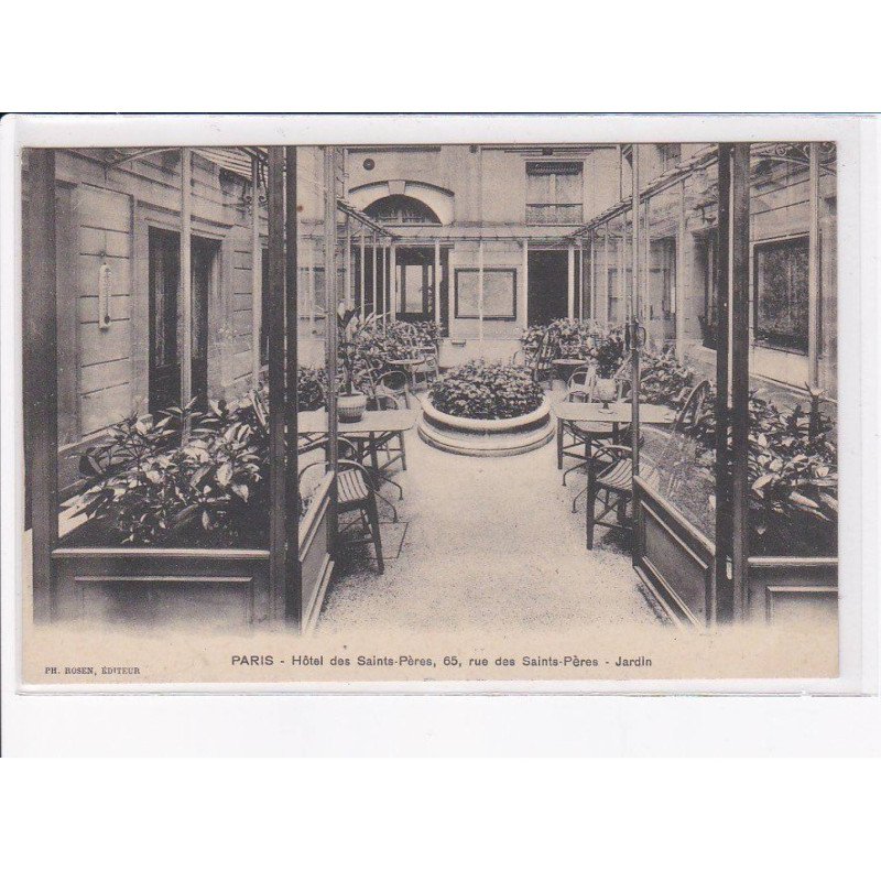 PARIS: 75006: hôtel des saints-pères, jardin, 65 rue des saints-pères - très bon état