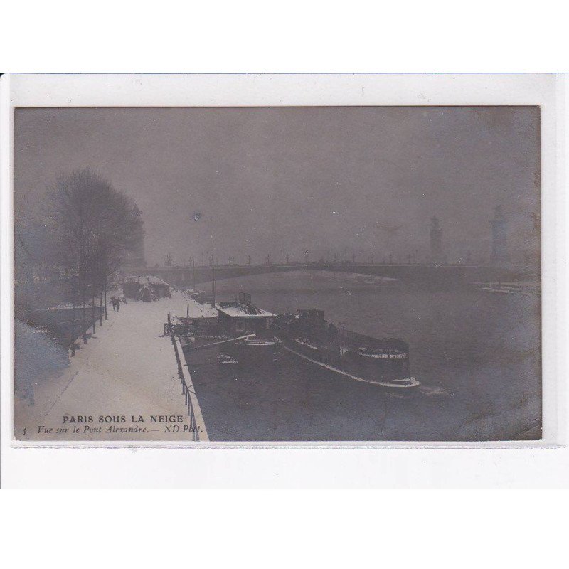 PARIS: 75007: sous la neige vue sur le pont alexandre - très bon état