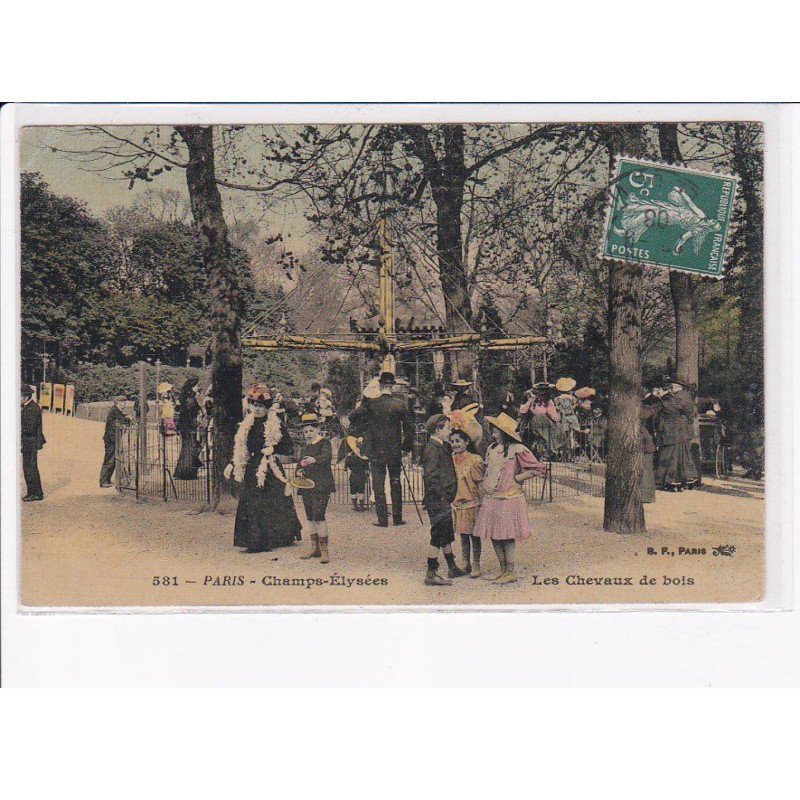 PARIS: 75008: champs-élysées, les chevaux de bois, manège - très bon état