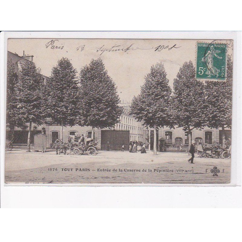 PARIS: 75008: entrée de la caserne de la pépinière - très bon état