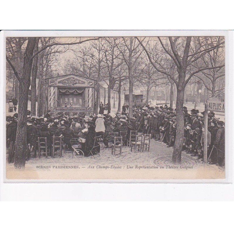 PARIS: 75008: aux champs-élysées une représentation au théatre guignol - très bon état