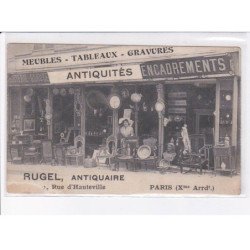 PARIS: 75010: rugel antiquaire, meubles tableaux gravues - état