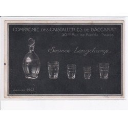 PARIS: 75010: compagnie des cristelleries de baccarat, service longchamp - état