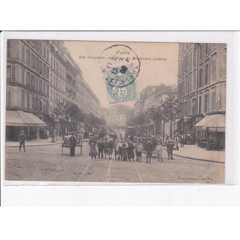 PARIS: 75012: rue crozatier, vue prise du boulevard diderot - très bon état