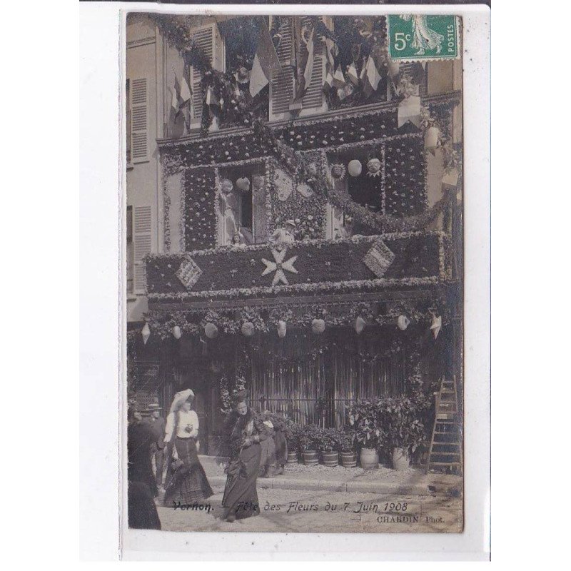 VERNON: fête des fleurs du 7 juin 1908 - très bon état