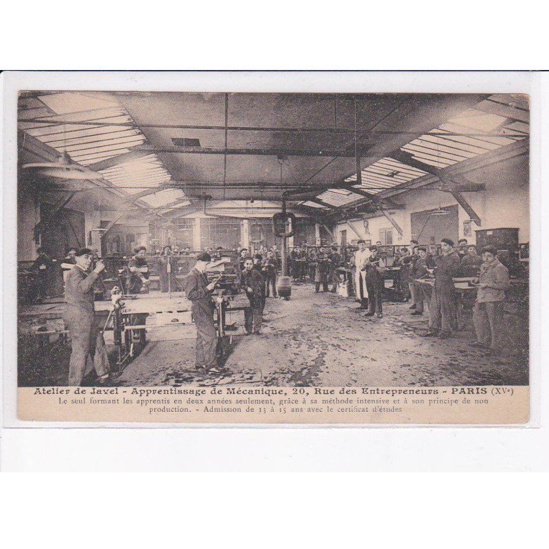 PARIS: 75015: atelier de javel, apprentissage de mécanique - très bon état