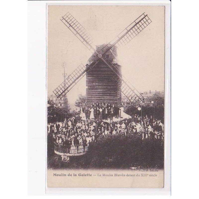 PARIS: 75018: moulin de galette, le moulin blut-fin datant du XIIIe siècle - très bon état