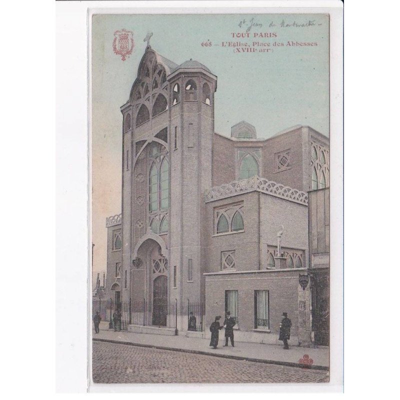 PARIS: 75018: tout paris, l'église place des abesses - état