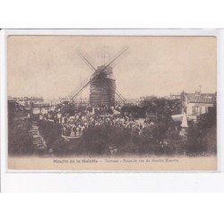 PARIS: 75018: moulin de la galette, terrasse, pointe de vue du moulin blut-fin - très bon état