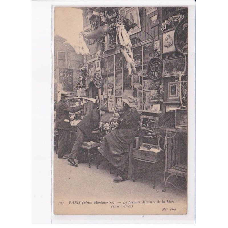 PARIS: 75018: vieux montmartre, le premier ministre de la mort, bric-a-brac - état