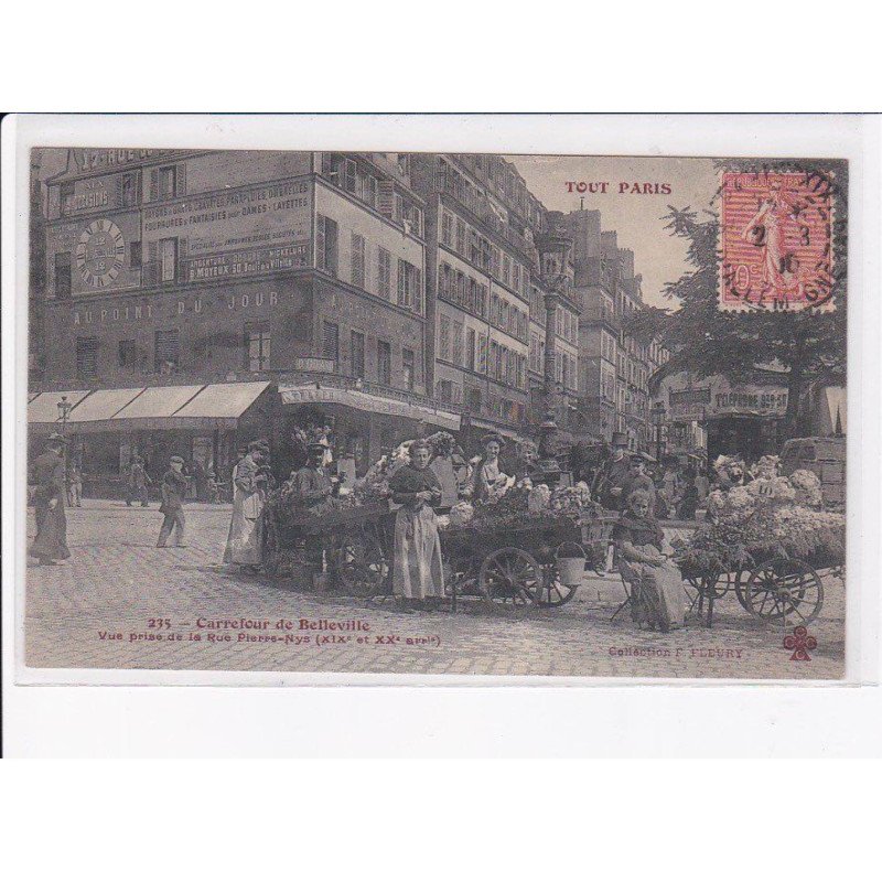 PARIS: 75020: tout paris, carrefour de belleville vue prise de la rue pierre-nys - très bon état