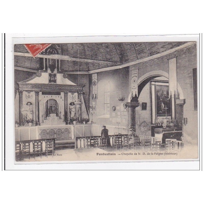 PONTVALLAIN : chapelle de N.D. de la falgne (intérieur) - tres bon etat