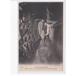 PARIS: souterrain égouts, service de l'assainissement types des petits égouts - très bon état