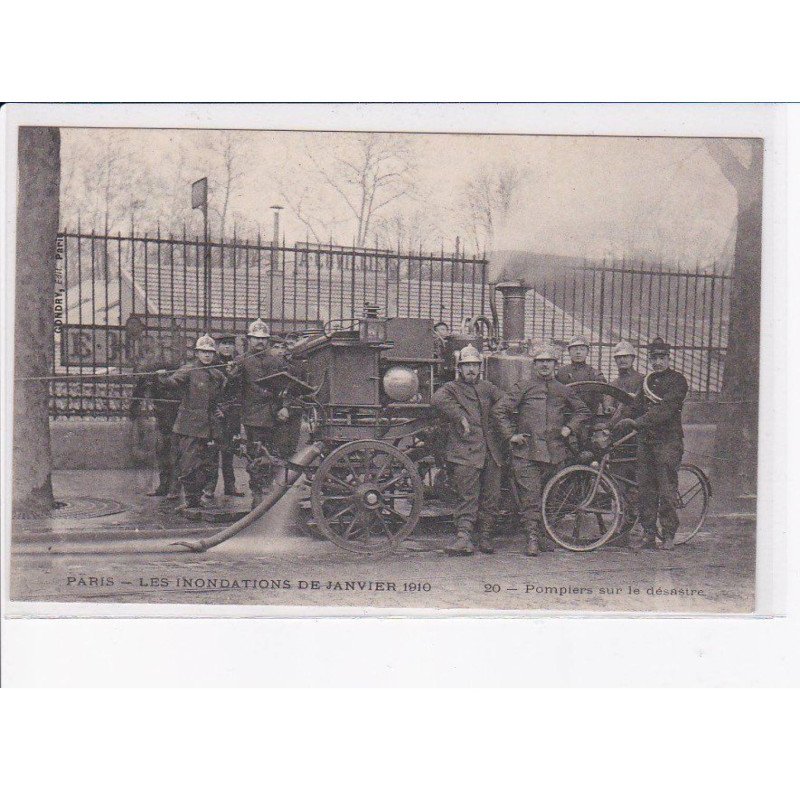 PARIS: les inondations de janvier 1910, pompiers sur le désastre, gondry - très bon état