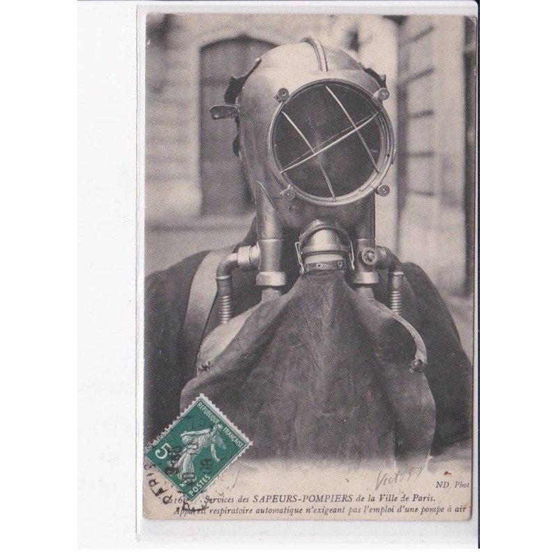 PARIS: services des sapeurs-pompiers de la ville de paris, scaphandrier - très bon état