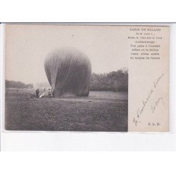 PARIS: paris en ballon, atterrissage vue prise à l'instant m^me où le ballon vient d'être arrêté - très bon état