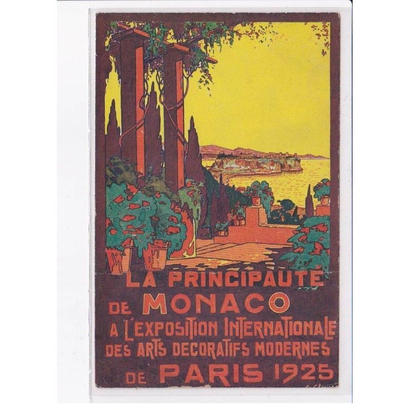 PARIS: la principauté de monaco à l'expo internationale arts décoratifs modernes 1925 - très bon état