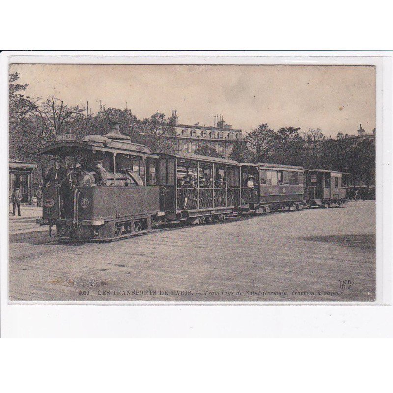 PARIS: transports de paris, tramways de saint-germain, traction à vapeur - état