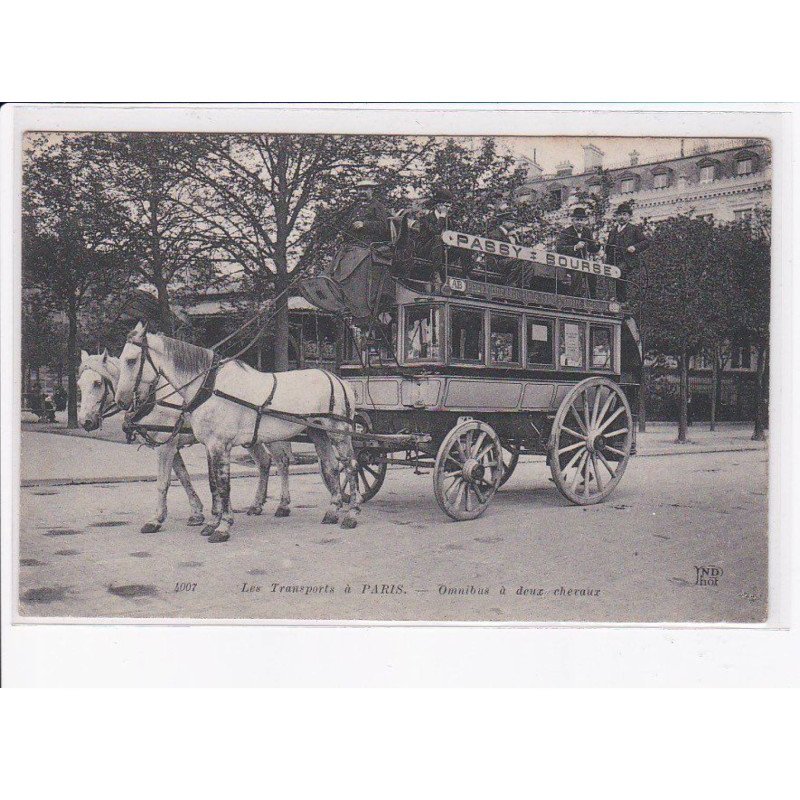 PARIS: transports à paris, omnibus à deux chevaux - très bon état