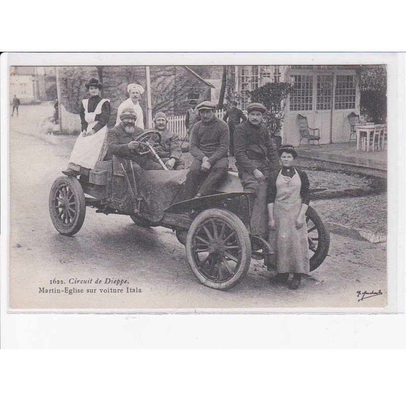 DIEPPE: circuit de dieppe, martin-église sur voiture itala - très bon état