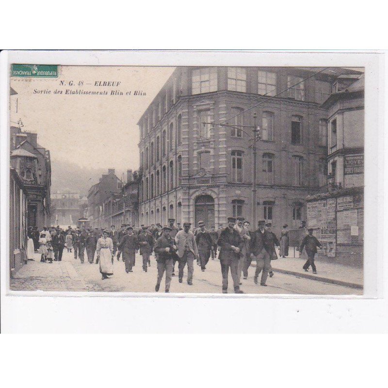 ELBEUF: sortie des établissements blin et blin - très bon état