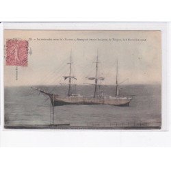 LE TREPORT: le trois-mâts russe le "saluto" désemparé devant les jetées, 1904 - très bon état