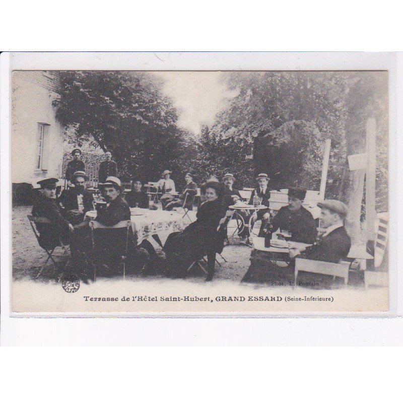 GRAND ESSARD: terrasse de l'hôtel saint-hubert - très bon état