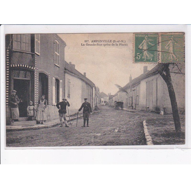 AMPONVILLE: la grande-rue (prise de la place) - état