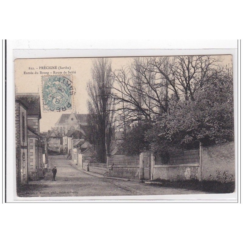 PRECIGNE : entrée du bourg, route de sablé - tres bon etat
