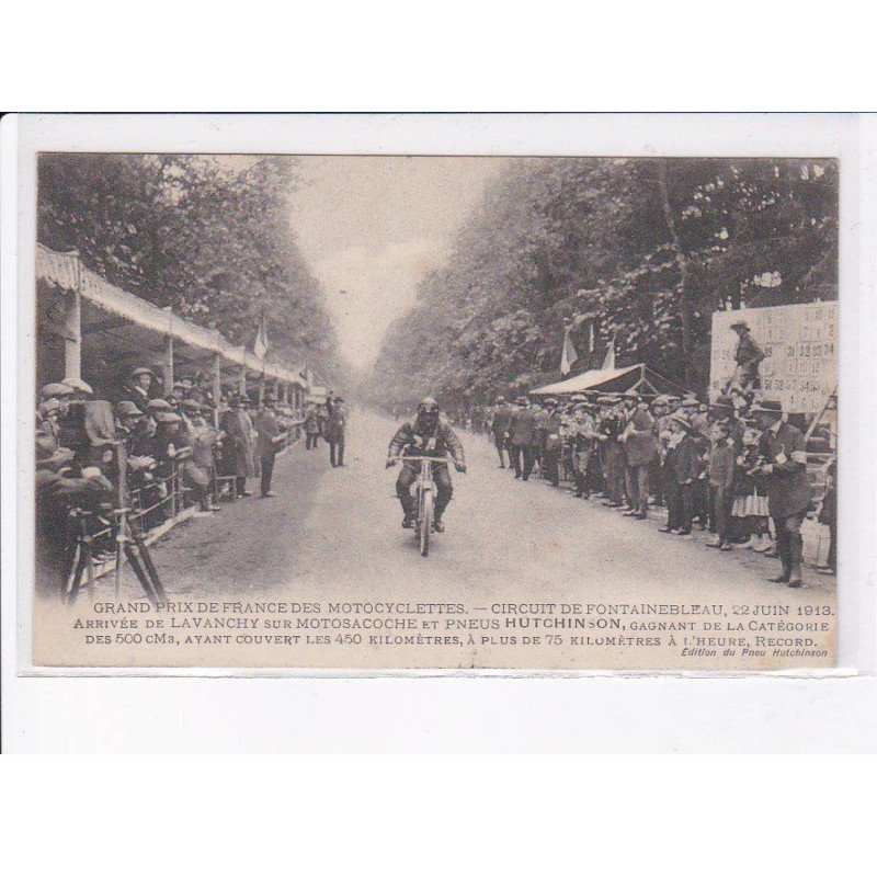 FONTAINEBLEAU: grand prix de france des motocyclettes, moto, Lavanchy, hutchinson - très bon état